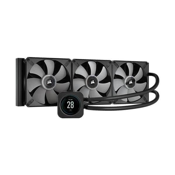 Corsair ICUE H170i Elite LCD Display CPU Liquid Cooler (Black) - 2