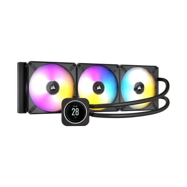 Corsair ICUE H170i Elite LCD Display CPU Liquid Cooler (Black) - 1