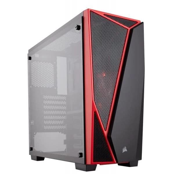 Corsair SPEC 04 Carbide Series Black/Red Mid Tower PC Cabinet - 1