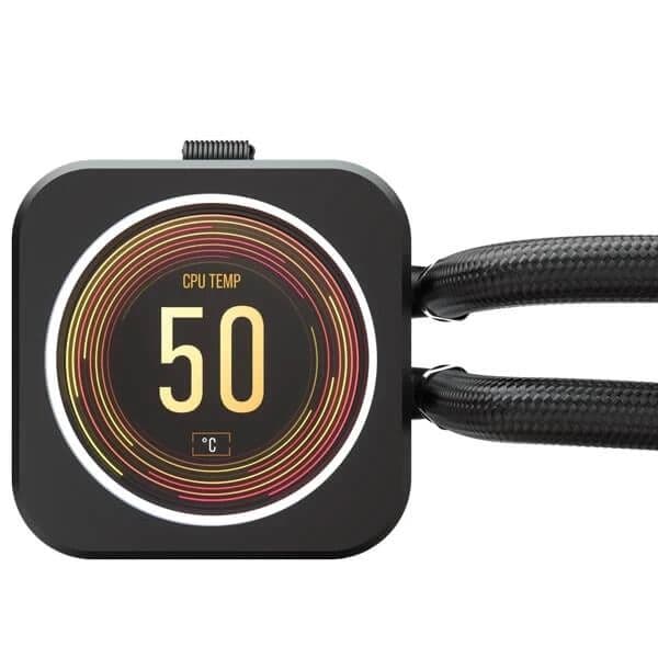 Corsair ICUE H100i Elite LCD Display CPU Liquid Cooler (Black) - 5