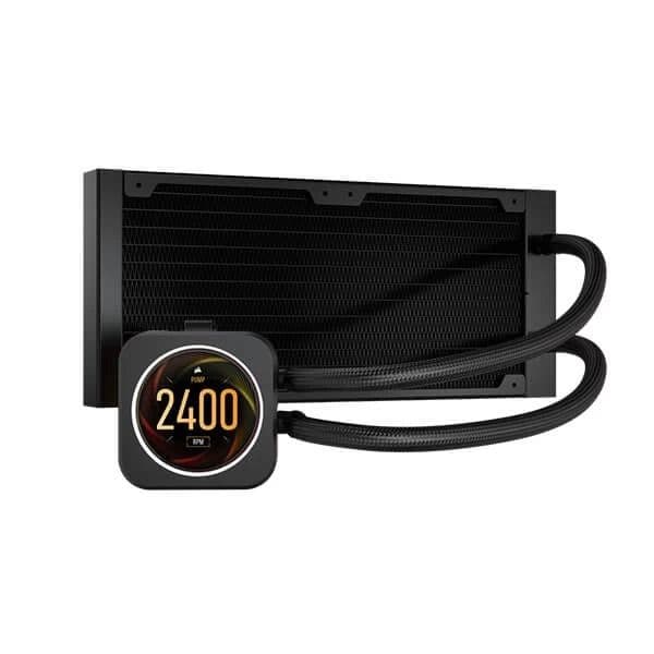 Corsair ICUE H100i Elite LCD Display CPU Liquid Cooler (Black) - 3