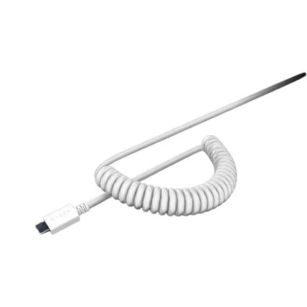 Razer PBT Keycap + Coiled Cable Upgrade Set Mercury (White) - 3