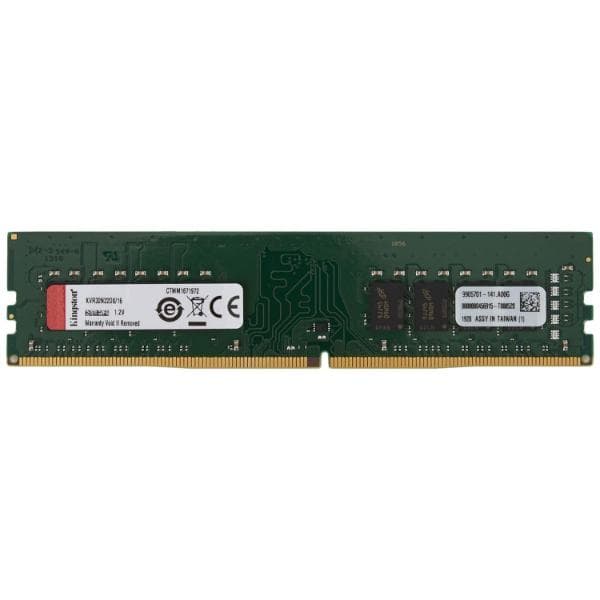 Kingston 16GB 2Rx8 2G x 64-Bit PC4-3200 CL22 288-Pin DIMM, Green, (KVR32N22D8/16) - 1