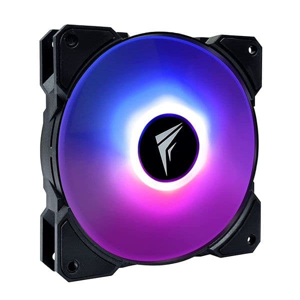 Frostec FS-120A ARGB PWM Fan (Single Fan) with Built in PWM Splitter and ARGB Splitter Black - 1