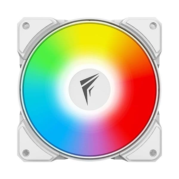 Frostec FS-120A ARGB PWM Fan (Single Fan) with Built in PWM Splitter and ARGB Splitter White - 2