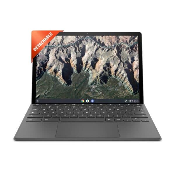 HP Chromebook x2 11-da0018QU Tablet PC with Detachable Keyboard and Wireless Rechargeable USI Certified Pen, 11-inch (27.9 cm) Qualcomm Snapdragon,8GB LPDDR4x-2133 SDRAM/128 GB eMMC(Chrome OS/B&amp;O Audio/FPR) - 1