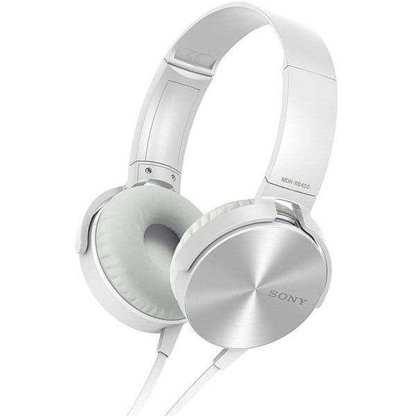 Sony MDR-XB450 Wired On Ear Headphone White - 1