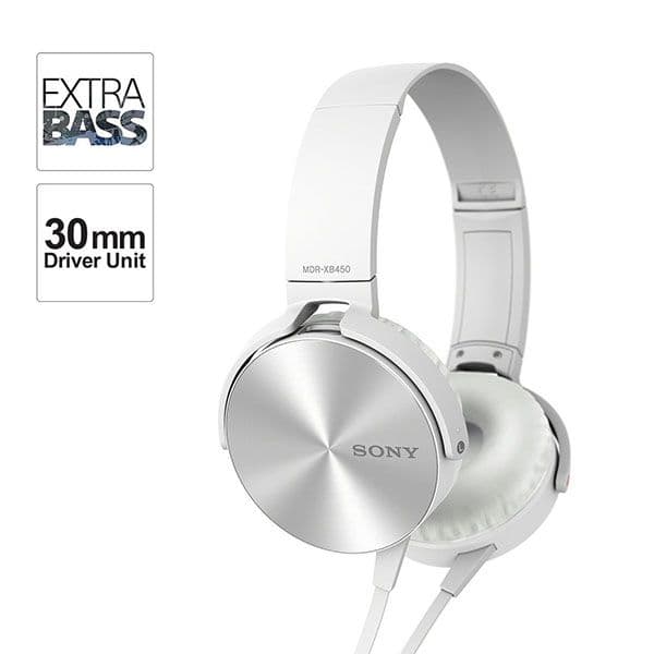 Sony MDR-XB450 Wired On Ear Headphone White - 2