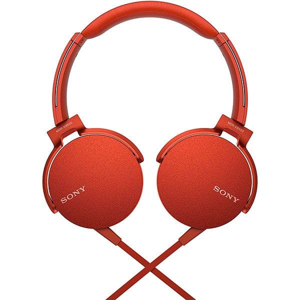 Sony MDR-XB550AP Extra Bass On-Ear Headset Red - 4
