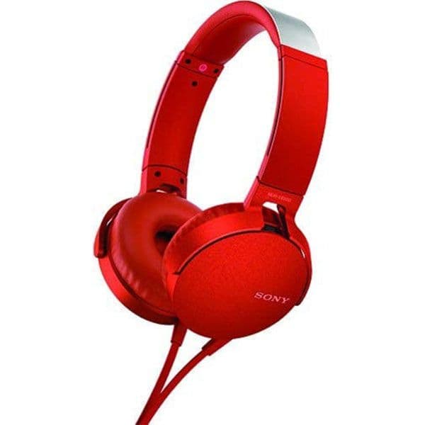 Sony MDR-XB550AP Extra Bass On-Ear Headset Red - 1