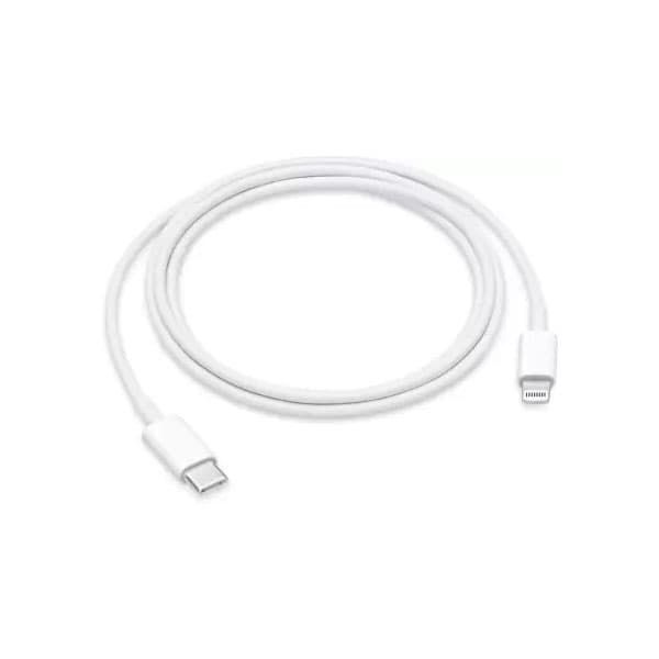 APPLE Lightning Cable 1 A 1 m (Compatible with iPhone, iPad, Mac, iPod, White, One Cable)