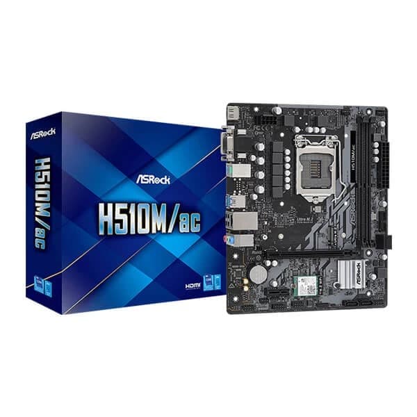 ASRock H510M/Ac (WiFi) Motherboard - 1