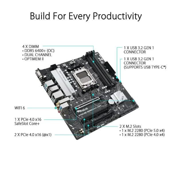 Asus Prime B650M-A WIFI AMD Motherboard - 3