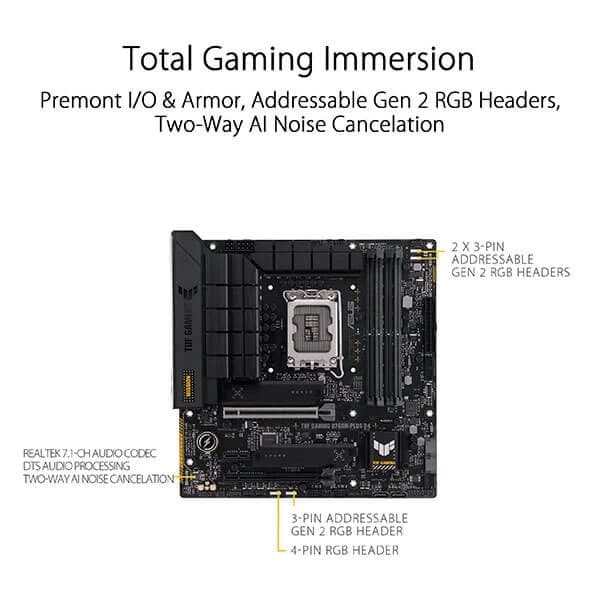 Asus TUF Gaming B760M-Plus D4 Intel Motherboard Supports Intel 12th, 13th & 14th Gen Processors - 4