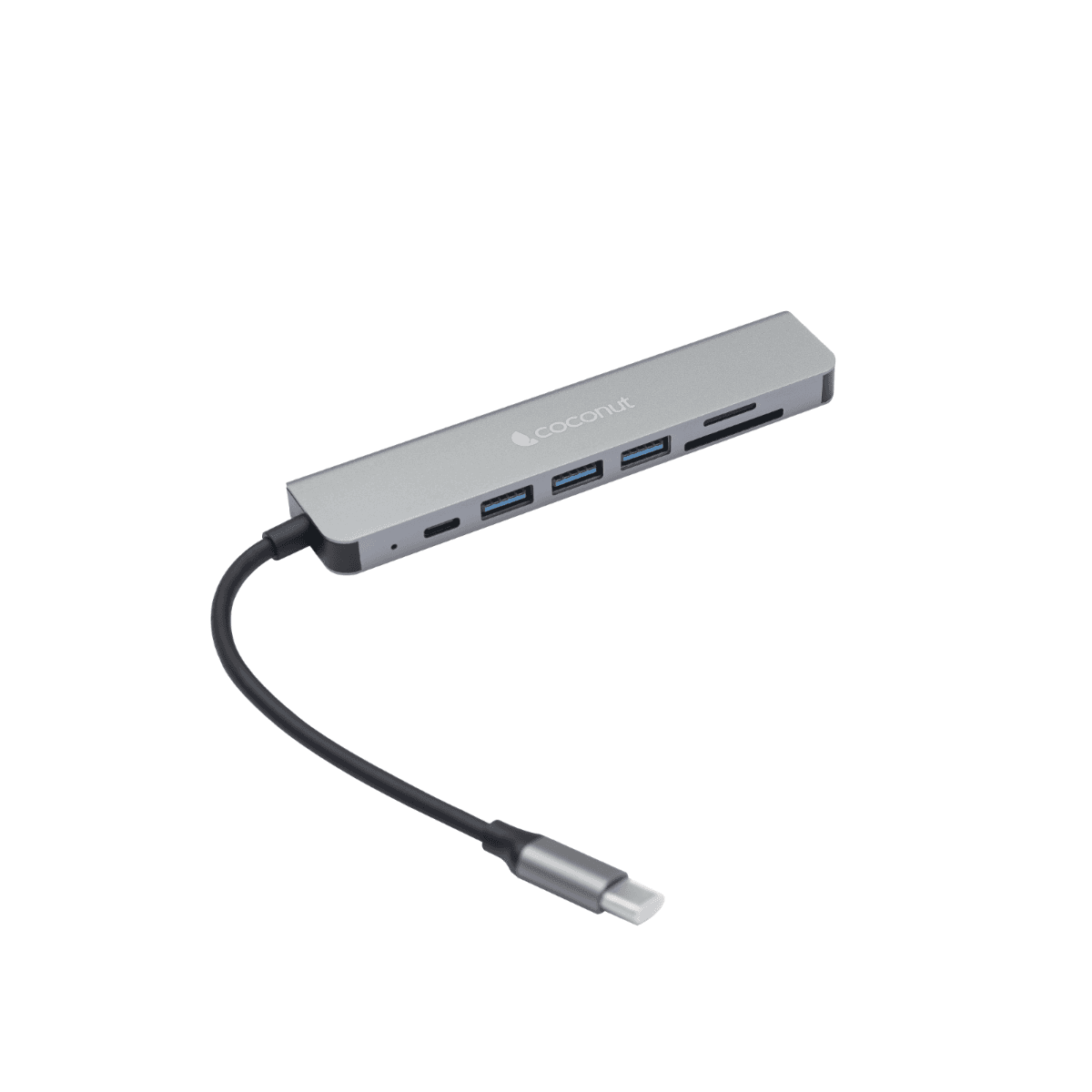 Coconut 7 in 1 Dock A - Type C to HDMI +SD+TF+3*USB+PD | USB C Hub | Plug &amp; Play | Portable Design - 1