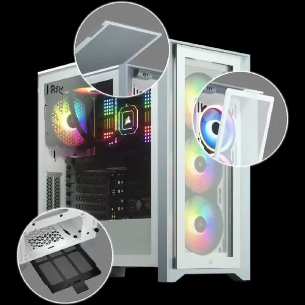 Corsair 4000X RGB Cabinet (White) - 8