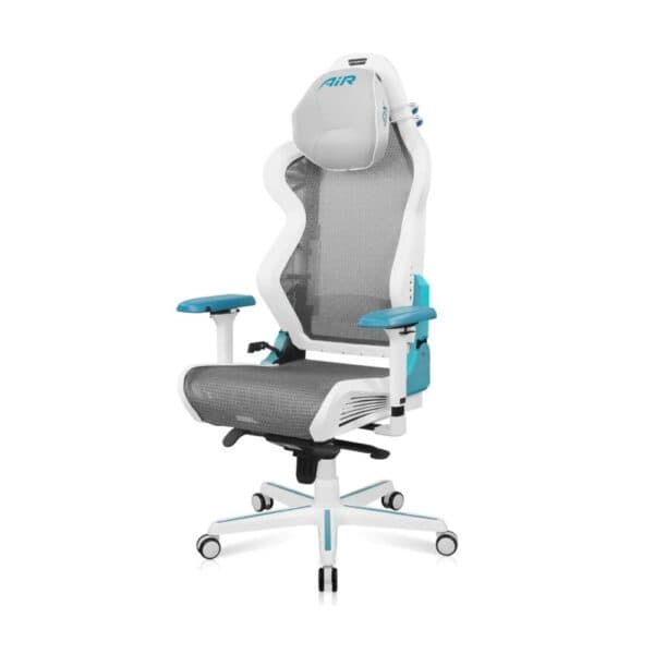 DXRacer Air R1S Gaming Chair (White &amp; Cyan) - 2
