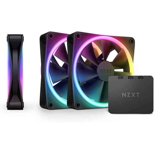 NZXT F120 RGB Duo Black - 120mm PWM RGB Cabinet Fan (Triple Pack) - 1