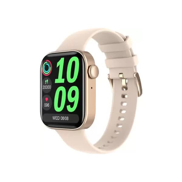 Fire Boltt Ring 2 Smartwatch  (Rose Gold Strap, Free Size) - 1
