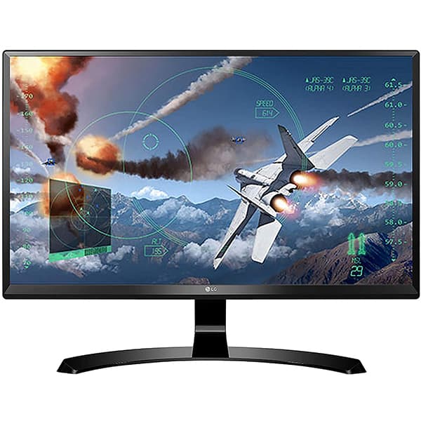 LG 24UD58 24 inch (60.45 cm) Gaming 4K UHD LED Monitor - 4K UHD, IPS Panel with HDMI, Display, Audio Out, Heaphone Ports (Black) - 1