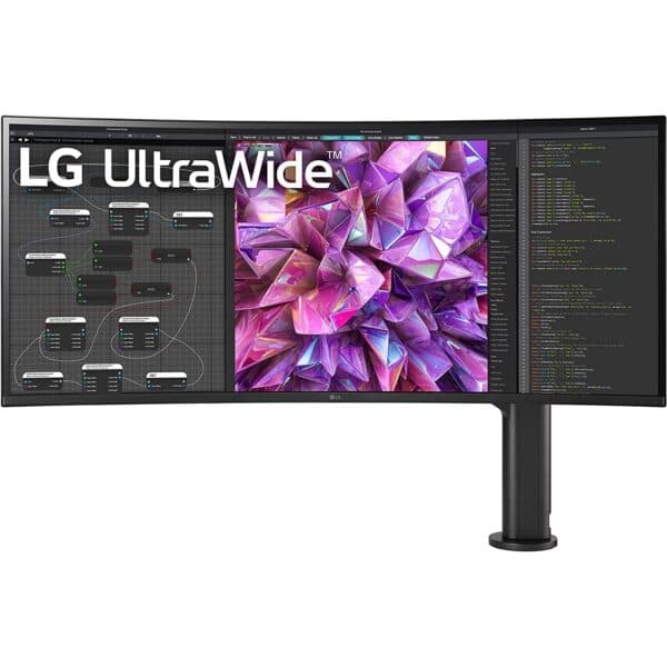 LG 38WQ88C-38” Curved UltraWide QHD+ HDR10 AMD FreeSync IPS Monitor with Ergo Stand - 1