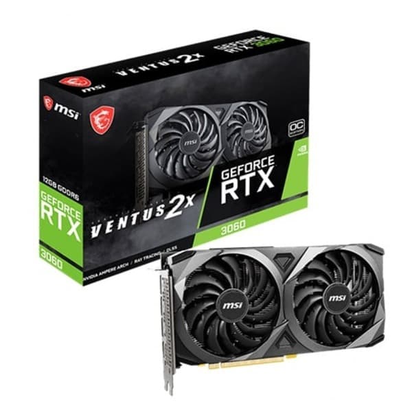 MSI GEFORCE RTX 3060 VENTUS 2X 12GB OC GDDR6 Graphics Card - 1