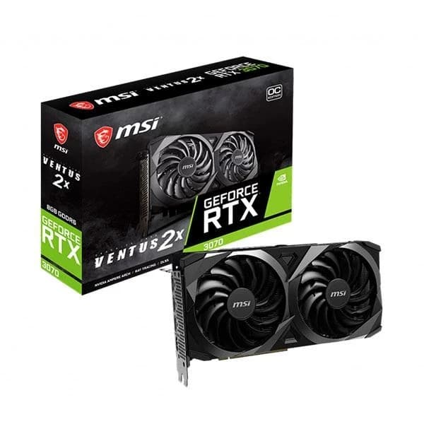 MSI Geforce RTX 3070 Ventus 2X OC 8GB GDDR6 256-Bit Gaming Graphics Card - 1
