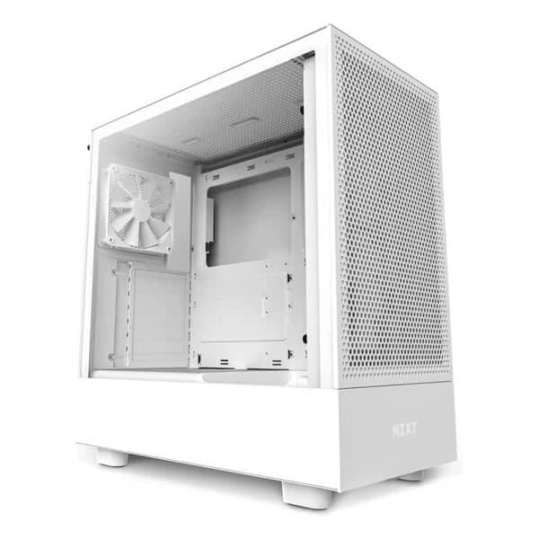 NZXT H5 Flow (E-ATX) Mid Tower Cabinet (White) - 2