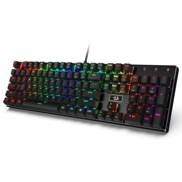 Redragon K556 Devarajas RGB LED Backlit Wired Mechanical Gaming Keyboard, Aluminum Base, 104 Standard Keys - 1