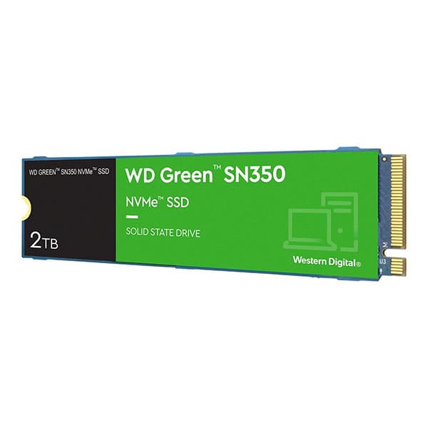 Western Digital Green SN350 2TB M.2 NVMe Gen3 SSD - 3