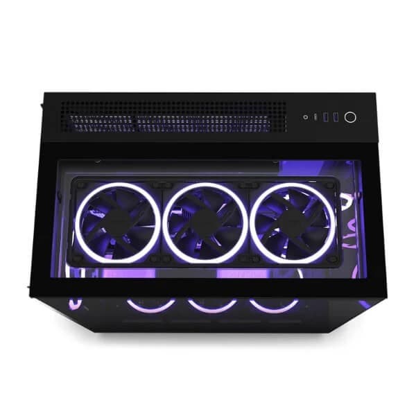 NZXT H9 Elite Dual-Chamber ATX Mid-Tower PC Gaming Case White - 7