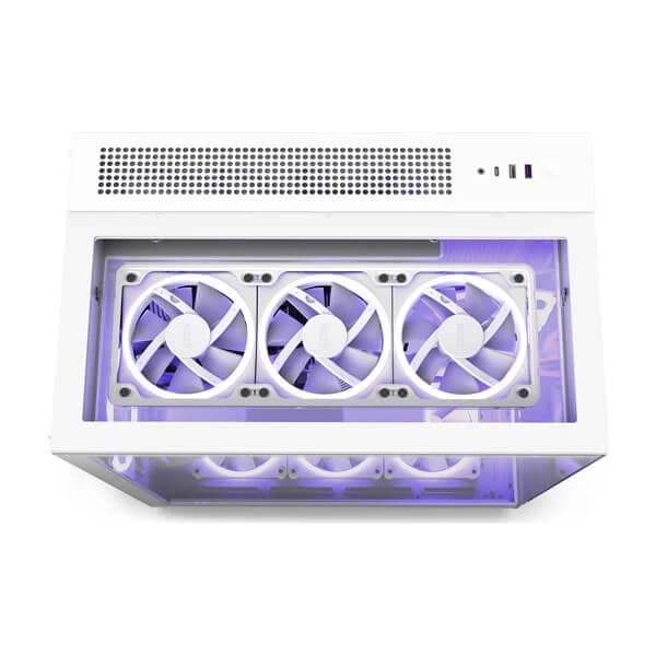 NZXT H9 Elite Dual-Chamber ATX Mid-Tower PC Gaming Case White - 2