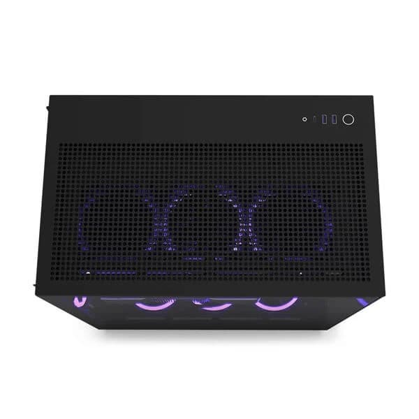 NZXT H9 Flow Dual-Chamber ATX Mid-Tower PC Gaming Case Black - 2