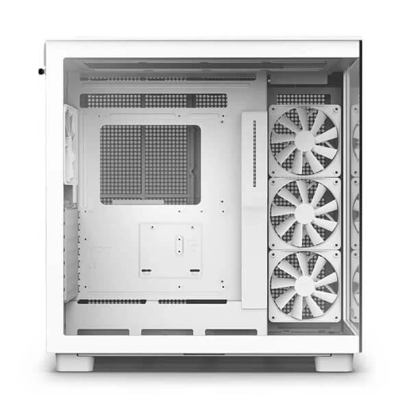 NZXT H9 Flow Dual-Chamber ATX Mid-Tower PC Gaming Case White - 3