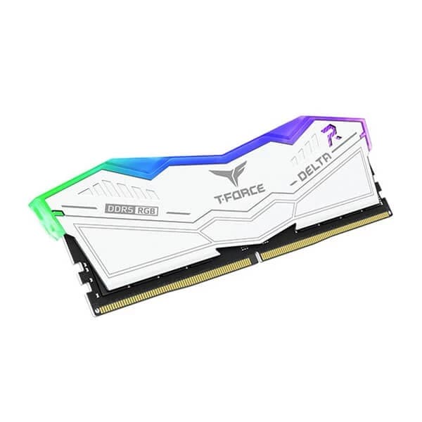TeamGroup T-Force Delta RGB 32GB (16GBx2) DDR5 6000MHz Desktop RAM (White) - 4