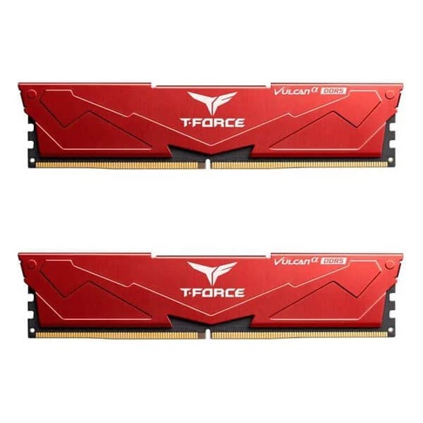 TeamGroup T-Force Vulcan Alpha 32GB (16GBx2) DDR5 6000MHz Desktop RAM (Red) - 1
