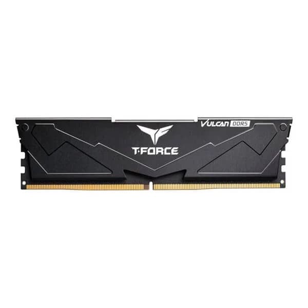 TeamGroup T-Force Vulcan Series 16GB (16GBx1) DDR5 6000MHz CL38 Desktop Ram (Black) - 1