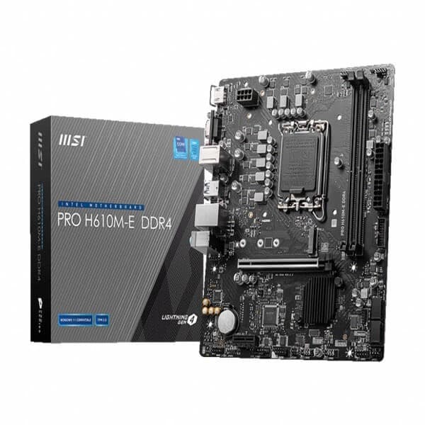 MSI Pro H610M-E DDR4 Intel Motherboard Supports Intel 12th , 13th & 14th Gen Processors - 1