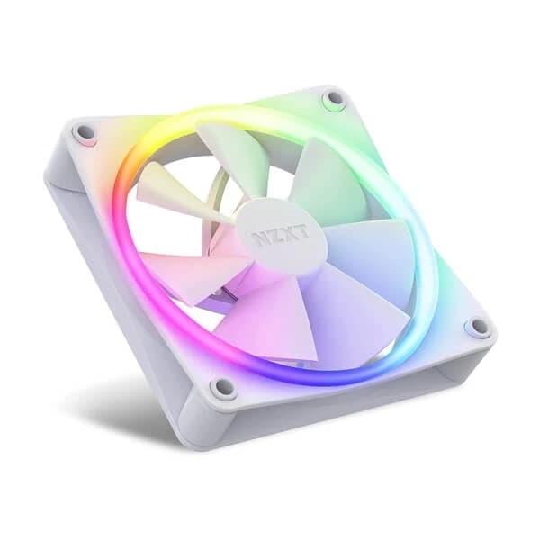 NZXT F120 RGB Duo White - 120mm PWM RGB Cabinet Fan (Single Pack) - 3