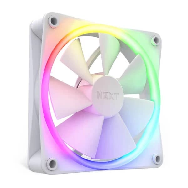 NZXT F120 RGB Duo White - 120mm PWM RGB Cabinet Fan (Single Pack) - 1