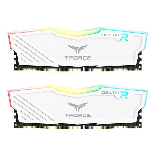 TeamGroup T-Force Delta RGB 64GB (32GBx2) DDR4 Ram 3600Mhz White - 3