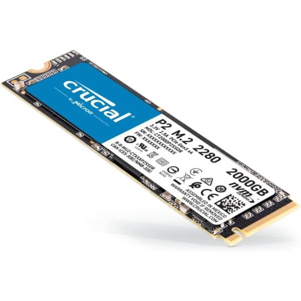 Crucial P2 2TB 3D NAND NVMe PCIe M.2 SSD - 1