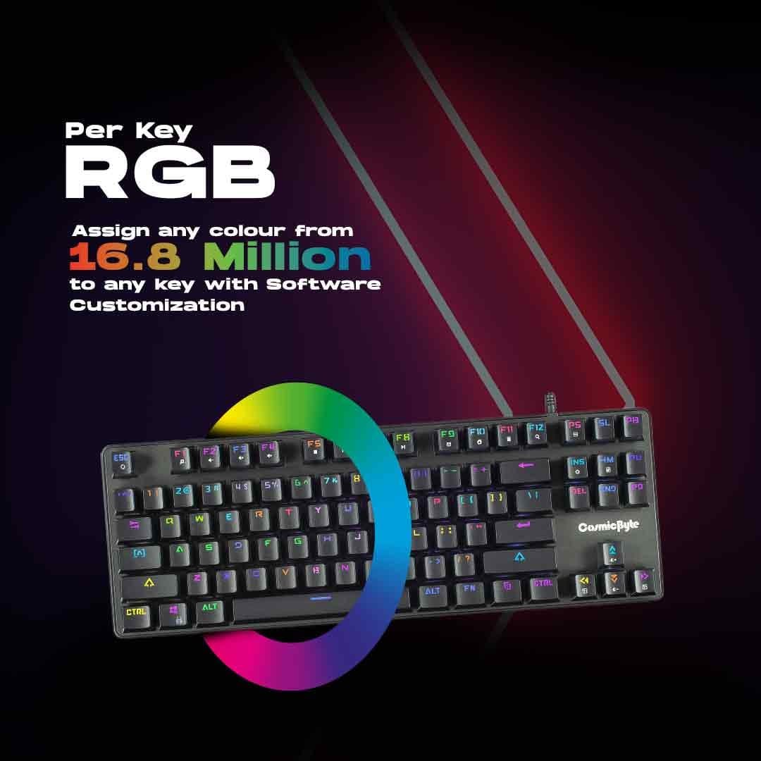 Cosmic Byte CB-GK-34 Firefly Hot Swappable Keyboard with Outemu Red Switches - 7