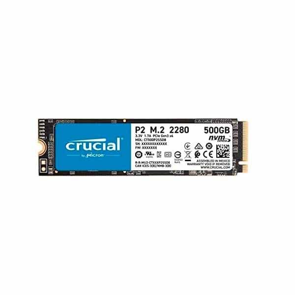 Crucial P2 2TB 3D NAND NVMe PCIe M.2 SSD - 2