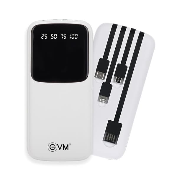 Evm Encase+power Bank 10000mah (White) - 1