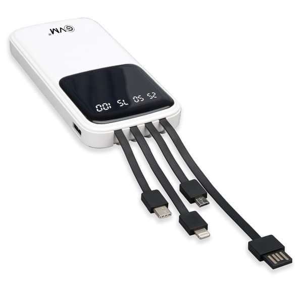 Evm Encase+power Bank 10000mah (White) - 2