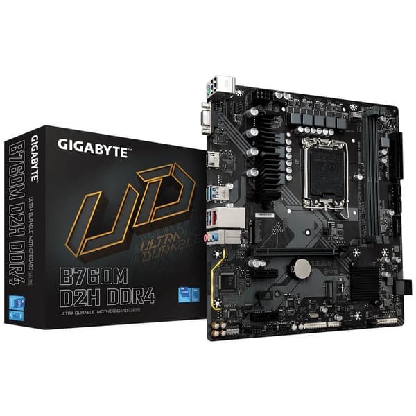GIGABYTE B760M D2H DDR4 (rev. 1.0) Intel Motherboard Supports Intel 12th, 13th & 14th Gen Processors - 1