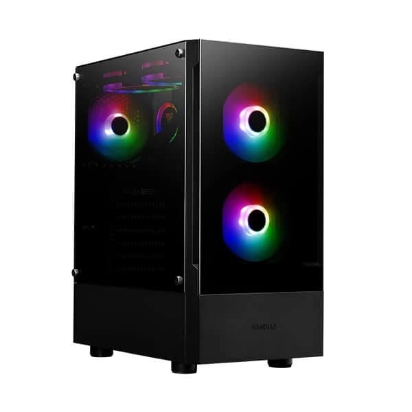 Gamdias Talos E3 ARGB (ATX) Cabinet (Black) - 1