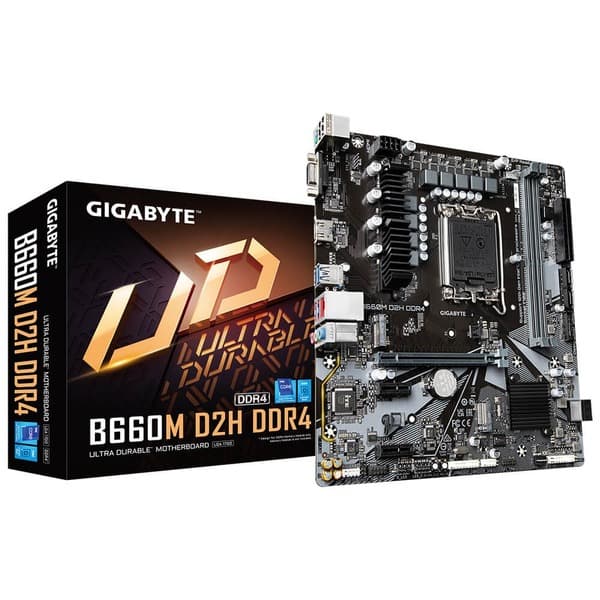 Gigabyte B660M D2H DDR4 (rev. 1.0) Intel Motherboard Supports Intel 12th, 13th & 14th Gen Processors - 1