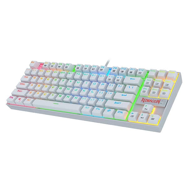 Redragon Kumara K552-RGB LED Backlit USB Mechanical Gaming Keyboard White (Blue Switch) - 1